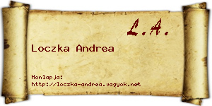 Loczka Andrea névjegykártya